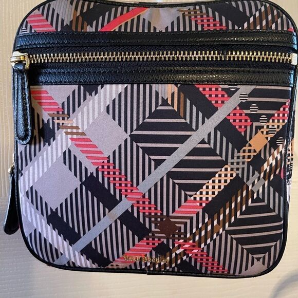 Vera Bradley multi color plaid crossbody bag gold tone chain and hardwares. - Picture 7 of 11
